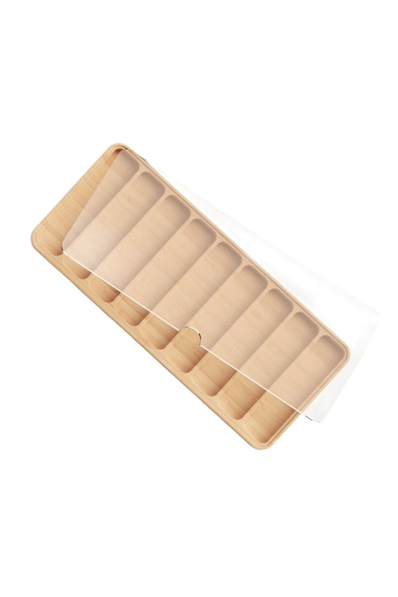 Sophisticated Watch Storage Case Practical Wood Watch Showcase Holder Box with Padded Interior and Clear Lid