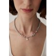 thumbnail image 1 of Sophisticated White Gold Pearl Necklace with Adjustable Chain in 925 Silver, 1 of 7