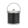 thumbnail image 1 of Sophisticates 3Qt Ice Bucket with Bale Handle, Bands and Acrylic Cover: Black with Brushed Chrome, 1 of 4