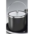 thumbnail image 1 of Sophisticates Black with Polished Chrome 3 Quart Ice Bucket with Bale Handle  Bands and Lucite Cover, 1 of 1