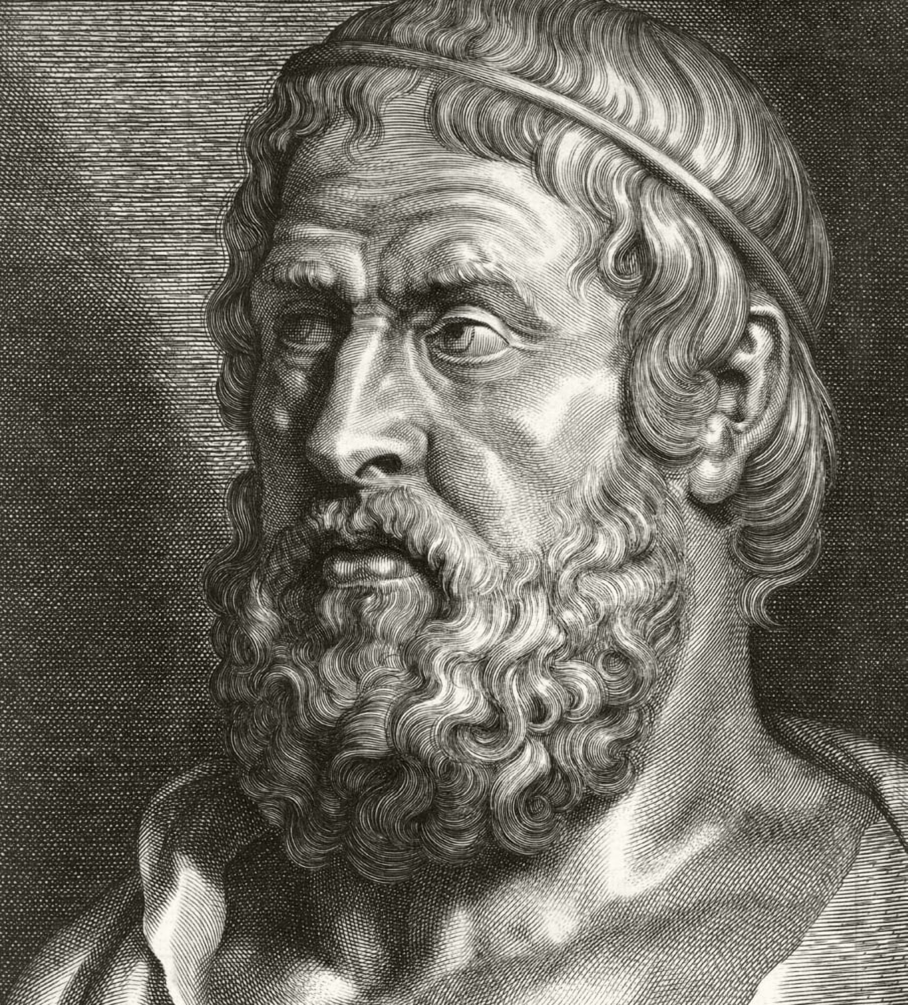 Sophocles Born Circa 496 Bc Died Circa 406 Bc Athenian Playwright Canvas Art - Ken Welsh Design Pics (13 x 15)