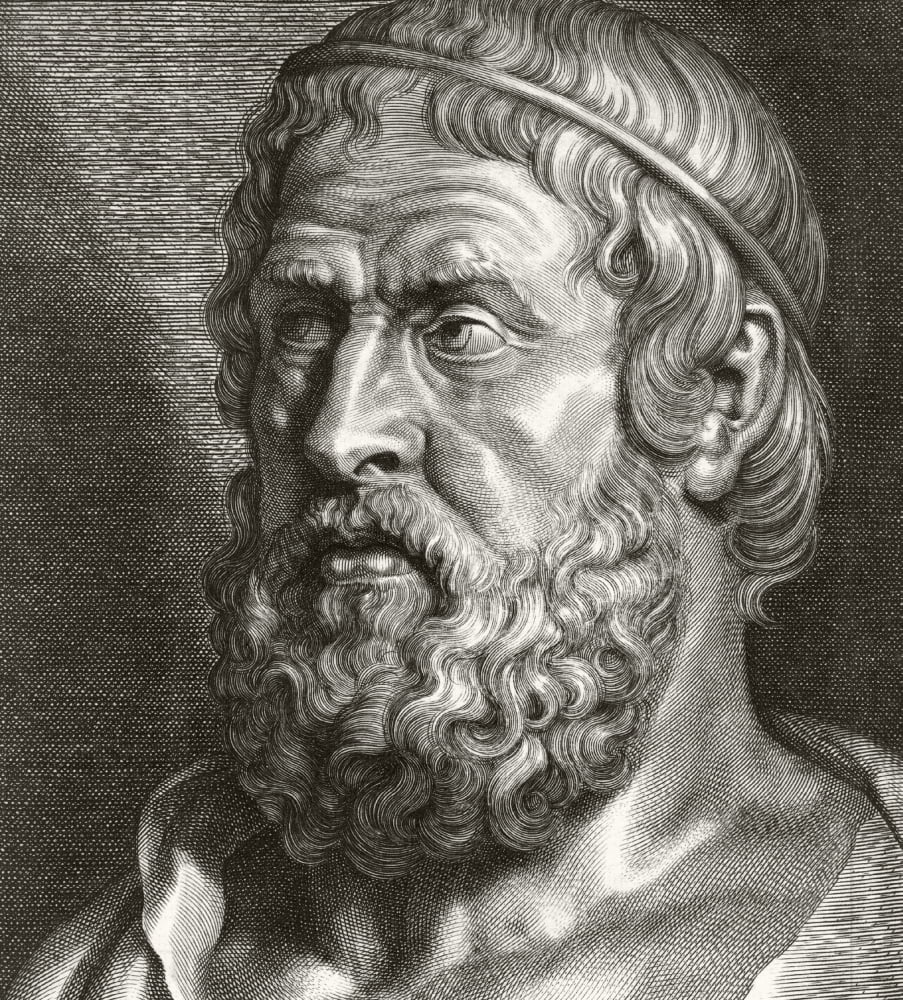 Sophocles Born Circa 496 Bc Died Circa 406 Bc Athenian Playwright Canvas Art - Ken Welsh Design Pics (26 x 30)