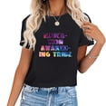 thumbnail image 1 of Sophomore Year Happy Place Back to School Gifts Women's Summer Tee Shirt, Short Sleeve Graphic Top with Unique Print, 1 of 5