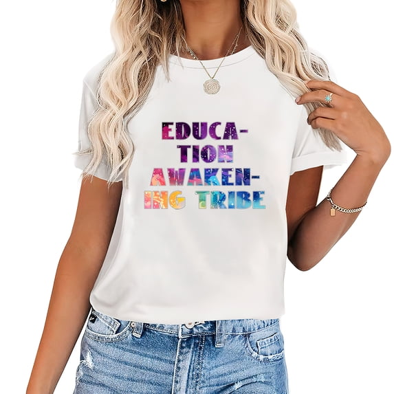 Sophomore Year Happy Place Back to School Gifts Women's Summer Tee Shirt, Short Sleeve Graphic Top with Unique Print
