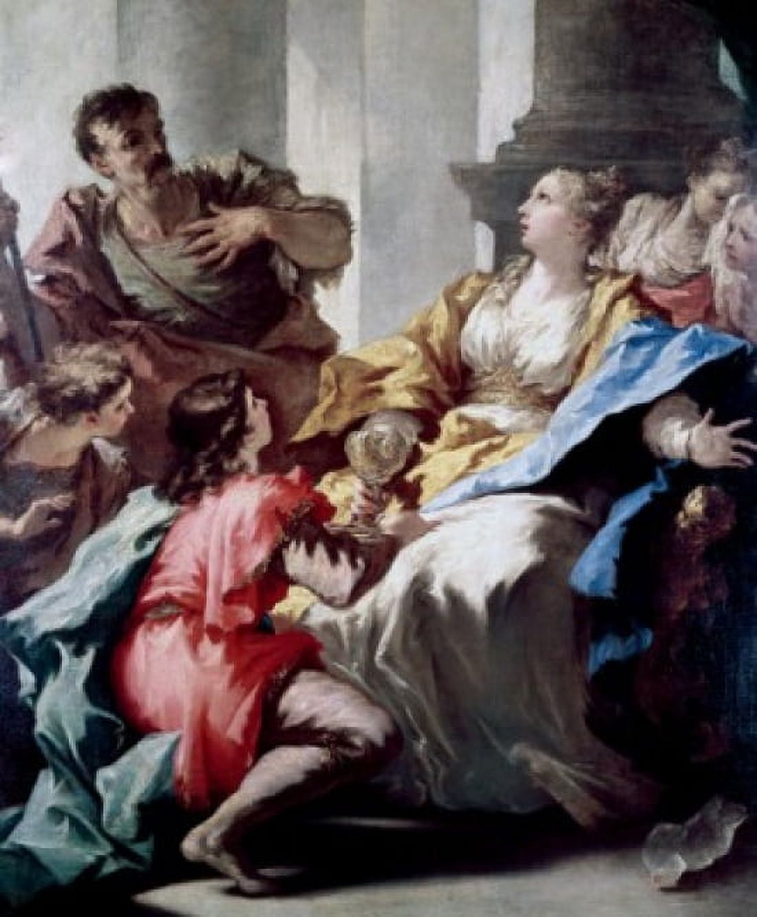 Sophonisba Receiving the Cup of Poison by Giovanni Antonio Pellegrini 1675-1741 Canvas Art - Giovanni Antonio Pellegrini (18 x 24)