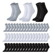 Sophproton 150 Pairs Mens Socks Bulk Quarter Socks Moisture Wicking Socks Casual Sports Ankle Socks Bulk for Homeless Men Women