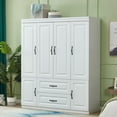 thumbnail image 1 of Sophshelter Expandable Adult Armoires, Medium Density Fiberboard White, 63" x 20.30" x 74.20", 1 of 11