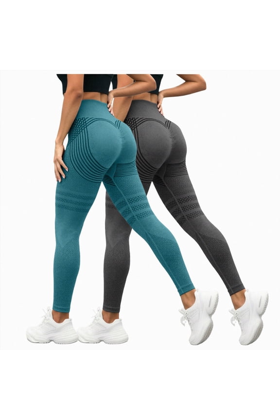3D Cellulite Leggings, High Waist 3D Anti Cellulite Leggings for Women, Slimming Workout Yoga Pants Women,Pack of 2