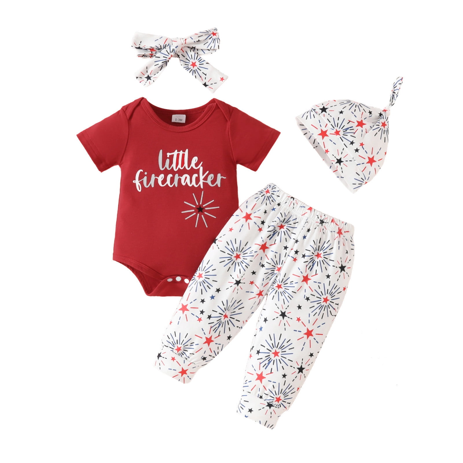 Sopiago 4th of July Toddler Girl Outfits Adorable Baby Fourth of July
