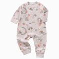 thumbnail image 1 of Sopiago Baby Boy Clothes Newborn Fall Winter Onesie Long Sleeve Cute Cartton Print Footless Romper Infant Boys Outfit（Light Gray,3-6 Months）, 1 of 6