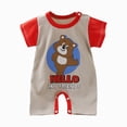 thumbnail image 1 of Sopiago Baby Boys Girls Romper One-Piece Beach Outfit Summer Clothes 0-24 Months Boy Baby Clothes Grey,3-6 Months, 1 of 5