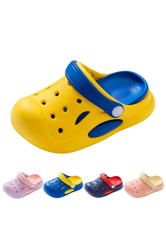 Baby Clogs Garden Shoes for Kids Lightweight Breathable Beach Pool Sandals Non-Slip Baby Boys Girls Water Shower Summer Shoes Yellow,11(/Toddler/Little Kid)