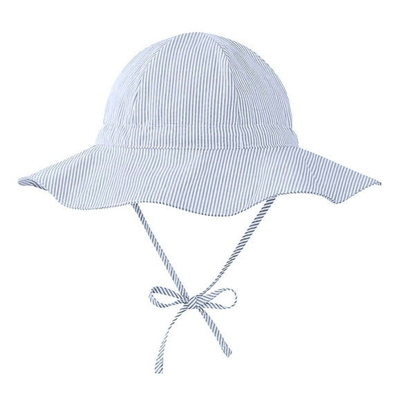 Sopiago Baby Sun Hat UPF 50+ Toddler Sun Protection Bucket Hats for Boys Girls Wide Brim Beach Hats for Kids Bucket Hat Blue,2-4 Years
