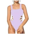 thumbnail image 1 of Sopiago Bathing Suits for Girls Swimsuits Girls One Piece Swimsuit Cute Bathing Suit Hawaii Girls' Swimwear Light Purple,9 Years, 1 of 4