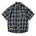 thumbnail image 1 of Sopiago Big And Tall Flannel Shirts for Men Plaid Shirts Cotton Men's Button Down Shirts Long Sleeve Gingham Shirt Navy,L, 1 of 6