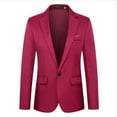 thumbnail image 1 of Sopiago Blazer for Boys Coat One-Button Jacket Suit for Kids Slim Fit Suits with Lapel Formal Blazer Red,12-13 Years, 1 of 2