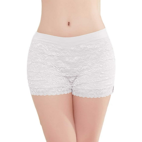 Sopiago Boy Shorts Underwear for Women Womens Boxer Briefs Underwear Cotton Boy Shorts Panties White,S