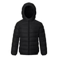thumbnail image 1 of Sopiago Boy and Girls Waterproof Winter Coat Warm Lightweight Puffer Jackets Kids Hooded Outerwear 10-11 Years,Black, 1 of 4