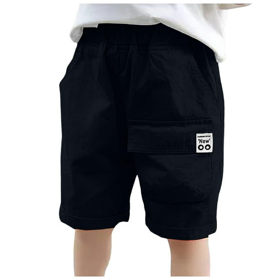 Sopiago Boys Cargo Shorts Outdoor Quick Dry Hiking Shorts Toddler Boy Lightweight Athletic Short with Pockets Black,3-4 Years