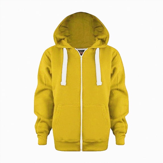 Sopiago Boys Hoodies Sweatshirt 3-12T Fall Winter Long Sleeve Warm Hoodie Zip Up Sweatshirts with Pocket for Kids Yellow,9-10 Years