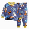 thumbnail image 1 of Sopiago Boys Pajamas Toddler Long Sleeve Dinosaur Pattern and Pants 2Pcs PJS Set Sleepwear Fall Winter Outfits for Kids Boy Size 12-18 Months, 1 of 3