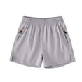 thumbnail image 1 of Sopiago Boys Shorts Quick Dry Boys Gym Shorts with Zipper Pockets (Light Gray,8-9 Years), 1 of 3