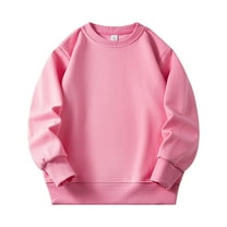 Sopiago Boys Sweatshirt Casual Crew Neck Long Sleeve Shirts Oversized Pullover Top Pink,10-11 Years