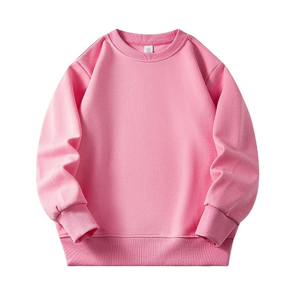 Sopiago Boys Sweatshirt Casual Crew Neck Long Sleeve Shirts Oversized Pullover Top Pink,10-11 Years