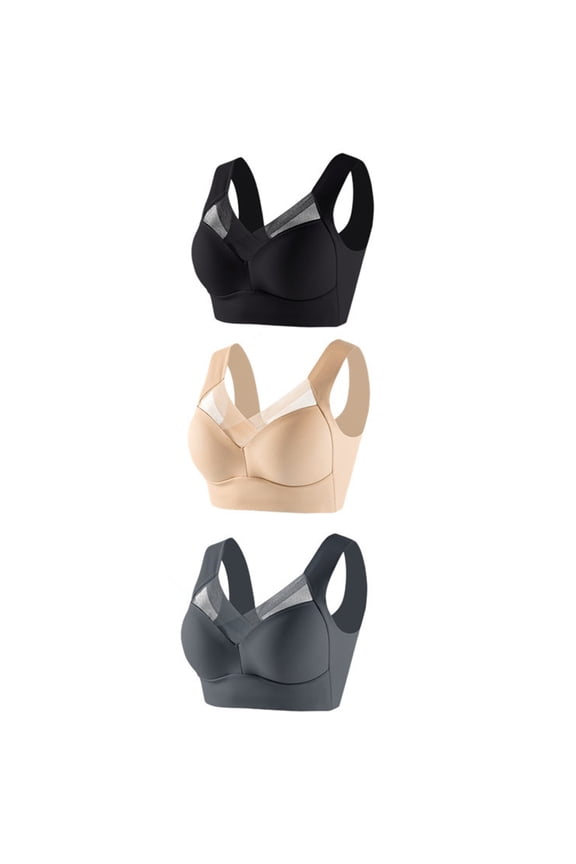 Bras Hypoallergenic Organic Cotton Racerback Pullover Bra for Women with Sensitive Skin Khaki,L