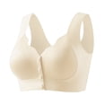 thumbnail image 1 of Sopiago Bras for Women 2025 New Front Snap Bras for Senior Women No Underwire Front Closure Comfort Wireless Closing Bras for Women Beige,M, 1 of 2