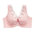 thumbnail image 1 of Sopiago Bras for Women No Underwire Full Coverage Underwire Bras Plus Size Lifting Lace Bra for Heavy Pink,40D, 1 of 3