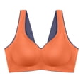 thumbnail image 1 of Sopiago Bras for Women No Underwire Plus Size Everyday Bras for Women Full Coverage Soft Sleep Wirefree Bras Orange,L, 1 of 3