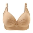 thumbnail image 1 of Sopiago Bras for Women No Underwire Wireless Bras - Seamless Push Up Full Coverage Bralettes Comfortable Everyday Women's Bralette Beige,38, 1 of 4