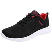 Sopiago Breathable Knit Lightweight Bowling Shoes, Red, Size 10.5