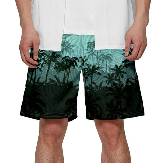 Sopiago Cartoon Mens Swimtrunks Mens Swim Trunks Watershort Swimsuit Board Colorblock Shorts Bathing Suits Elastic Waist Drawstring Mint Green,XS