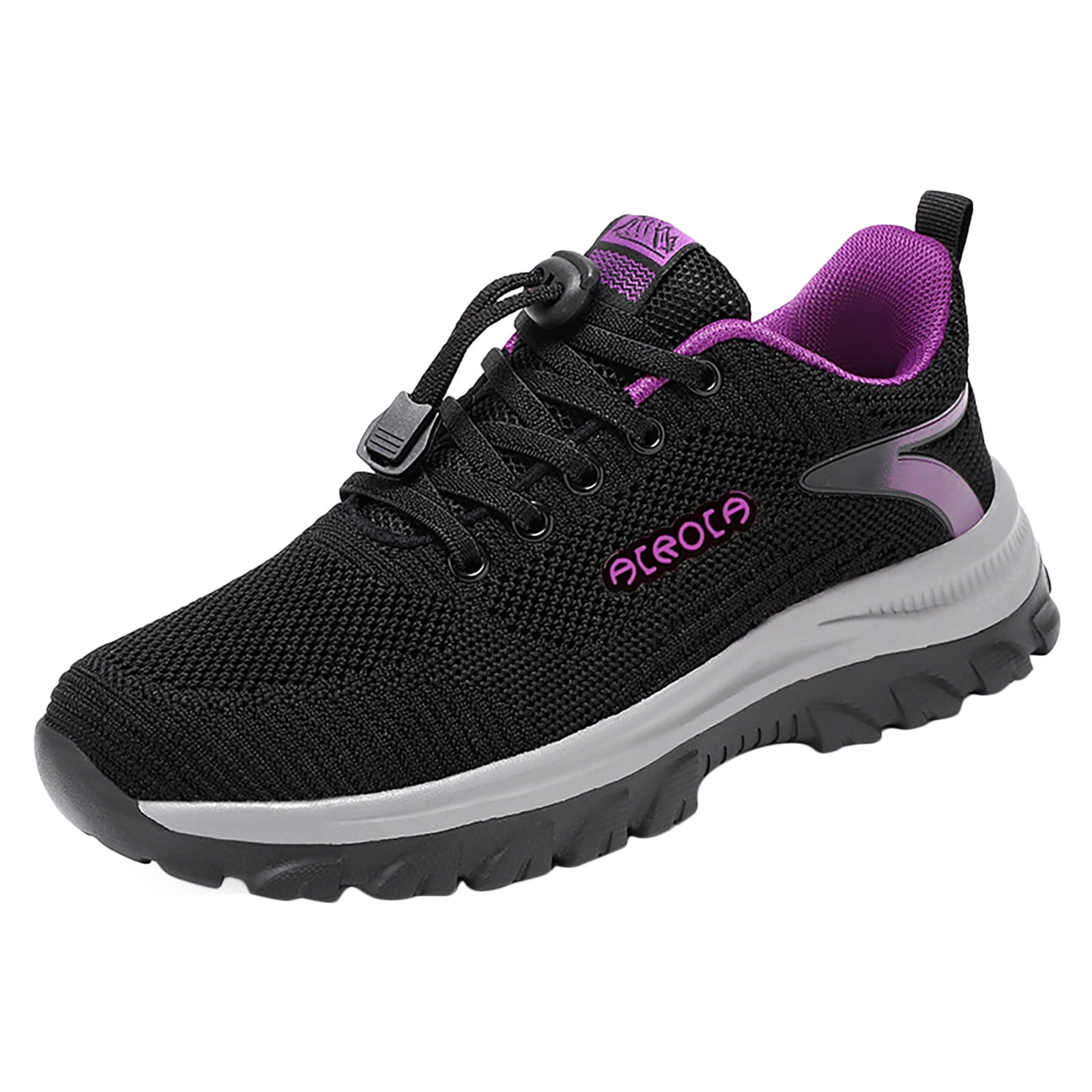 Sopiago Comfortable Walking Shoes Women Women Running Shoes Air Tennis Sneakers Lightweight Walking Workout Jogging Gym Non Slip Footwear Black,37