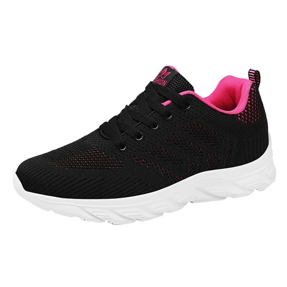 Sopiago Cute Shoes Women'S Lace-Up Sneakers Fashion Lightweight Leather Platform Sports Shoes Runing Walking Shoes Pink,37