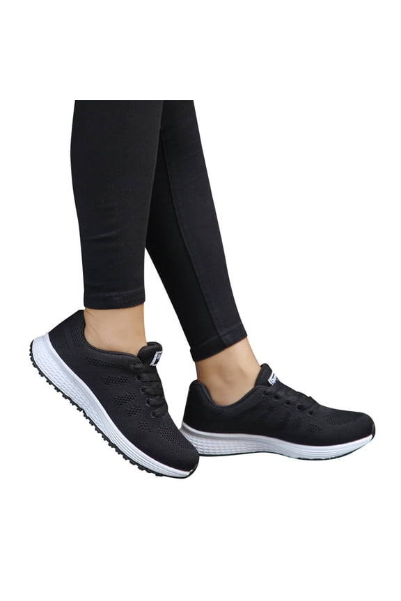 Cute Shoes Women's Running Shoes Comfortable Fashion Non Slip Blade Sneakers Work Tennis Walking Sport Athletic Shoes Black,40