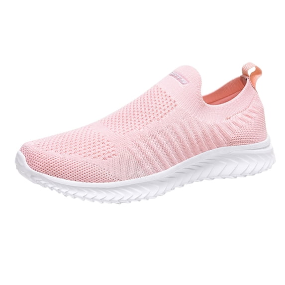 Sopiago Cute Shoes Women's Athletic Walking Shoes Slip On Casual Mesh-Comfortable Tennis Workout Sneakers Pink,39