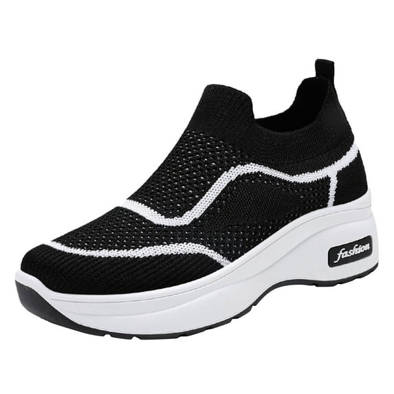 Sopiago Cute Sneakers Women Golf Shoes Spikeless Waterproof Golf Sport Sneakers Black,41