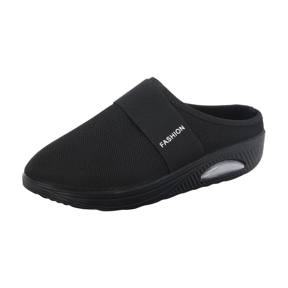 Sopiago Cute Sneakers Women's Slip On Walking Shoes Lightweight Casual Running Sneakers Black,40