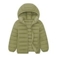thumbnail image 1 of Sopiago Girl Puffer Jacket with Pocket Hooded Jacket toddler Windproof Zipper Thick Warm Outwear Hot down Jacket Green,11-12 Years, 1 of 2
