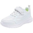 thumbnail image 1 of Sopiago Girl Sneakers Lightweight Breathable Leather Athletic Running Shoes for Girls (Little Kid/Big Kid) White,6, 1 of 7