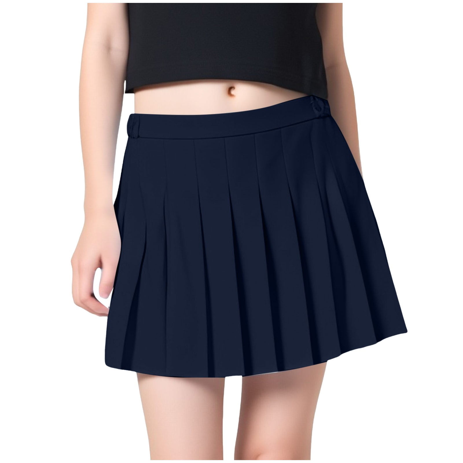 Tennis Skirt Navy High Waisted Pleated Skirt Domusgo Women's