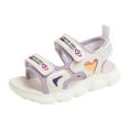 thumbnail image 1 of Sopiago Girl's Sandals Kids Hiking Sandals Adjustable Straps Open Toe Sport Sandals Toddler Summer Sports Outdoor Shoes Purple,2.5 (Toddler/Little Kid/Big Kid), 1 of 7
