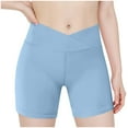 thumbnail image 1 of Sopiago Girls Dance Shorts Breathable Bike Shorts for Girls Sports Play Underdress Sky Blue,11-12 Years, 1 of 4