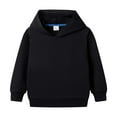 thumbnail image 1 of Sopiago Girls' Fashion Hoodies & Sweatshirts Solid Color Pullover Hooded Sweatshirt Casual Athletic Clothes Black,8-9 Years, 1 of 4