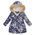 thumbnail image 1 of Sopiago Girls' Outerwear Jackets & Coats Heavyweight Hooded Puffer Jacket Kid Parka Fleece Snow Outwear Navy,10-11 Years, 1 of 2
