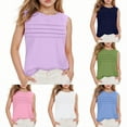 thumbnail image 1 of Sopiago Girls Tank Tops Kids Soft Cotton Round Neck Sleeveless Athletic Undershirt for Girls Purple,11-12 Years, 1 of 5