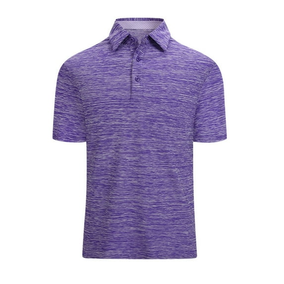 Sopiago Golf Polos for Men Quick-Dry Athletic Mens Polo Shirts Short Sleeve Summer Casual Moisture Wicking Golf Shirt Purple,M